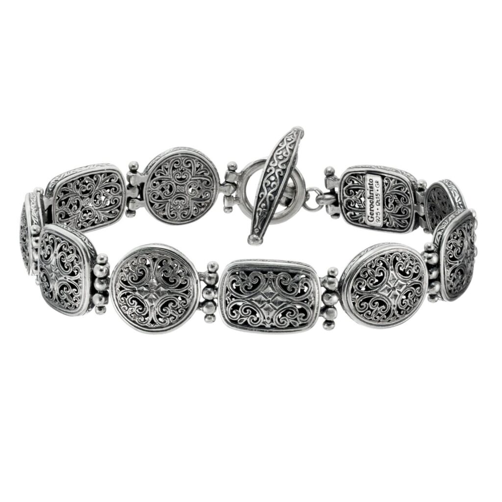 Byzantine Filigree Mixed Shape Bracelet 6417