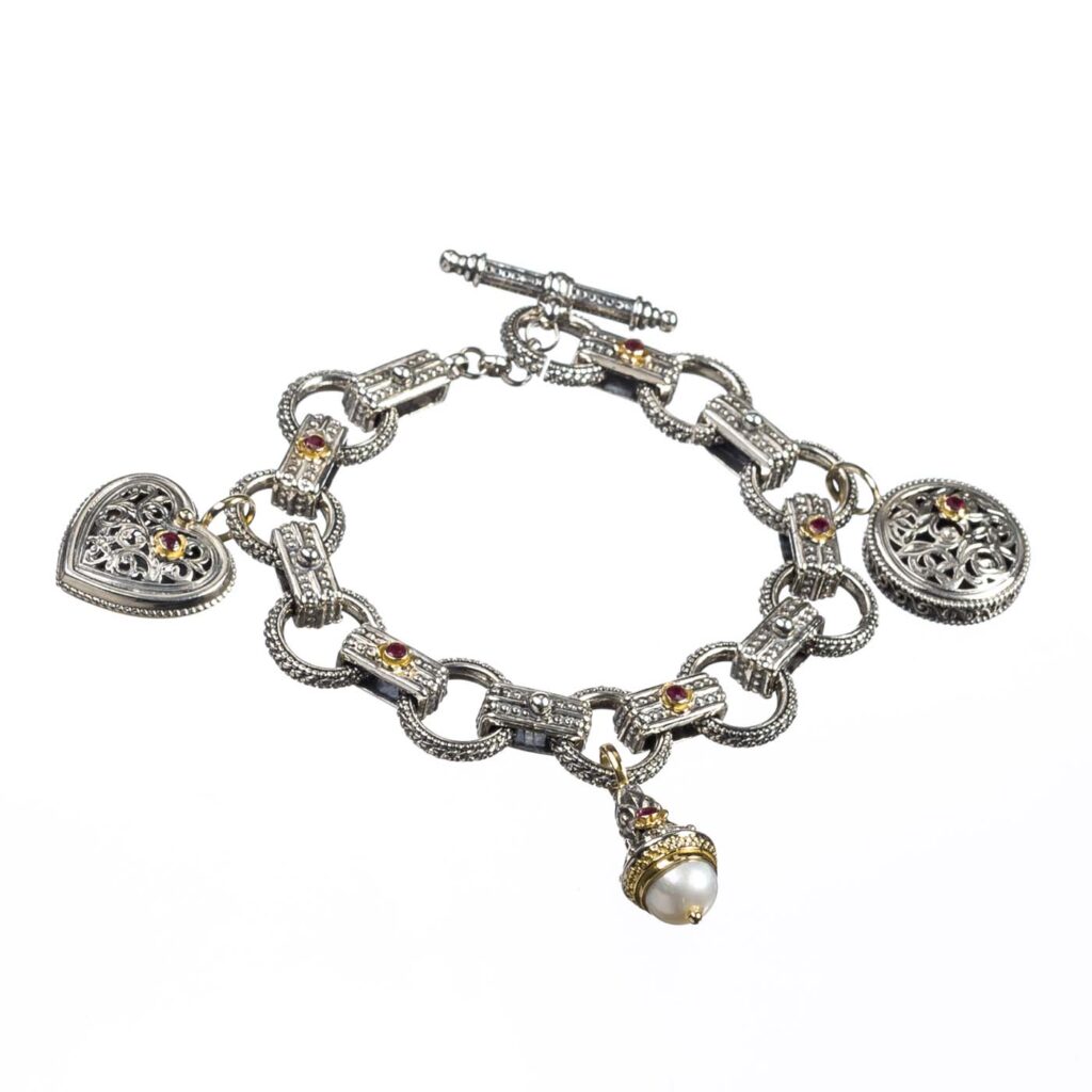 Classic Charm Bracelet in18k Gold and Sterling Silver