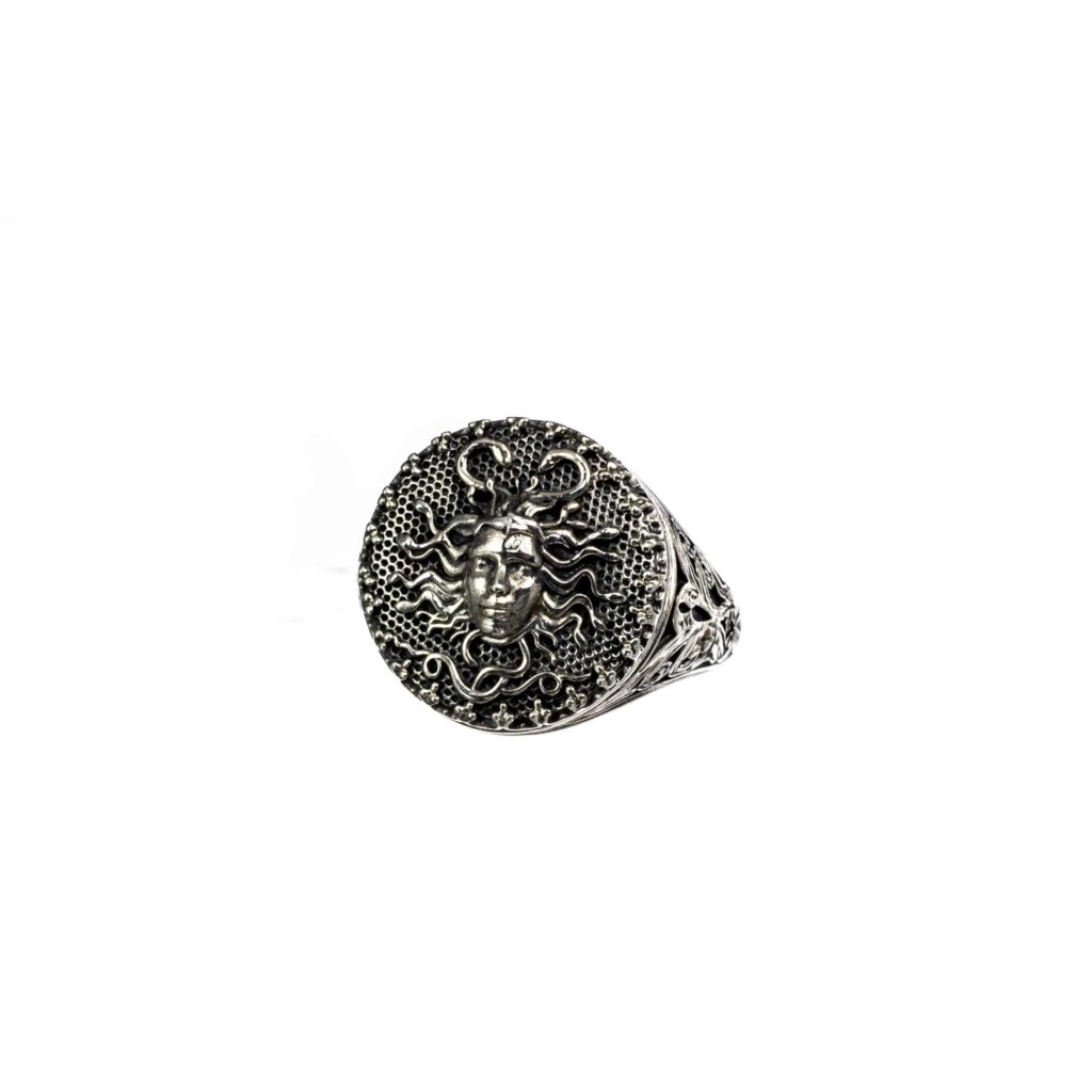 Medusa Ring Greek Mythology Handmade in Sterling Silver 925