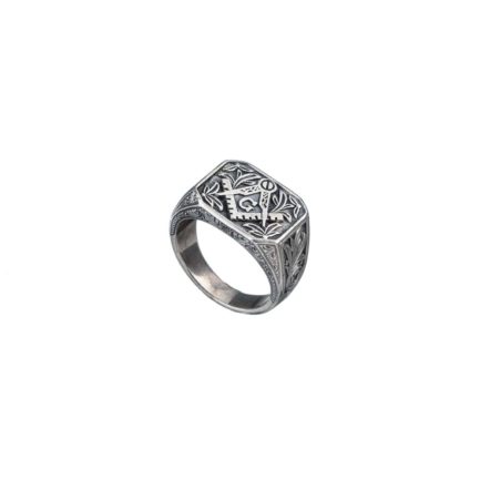 Masonic Knight Templar for Men’s Ring in Sterling Silver 925