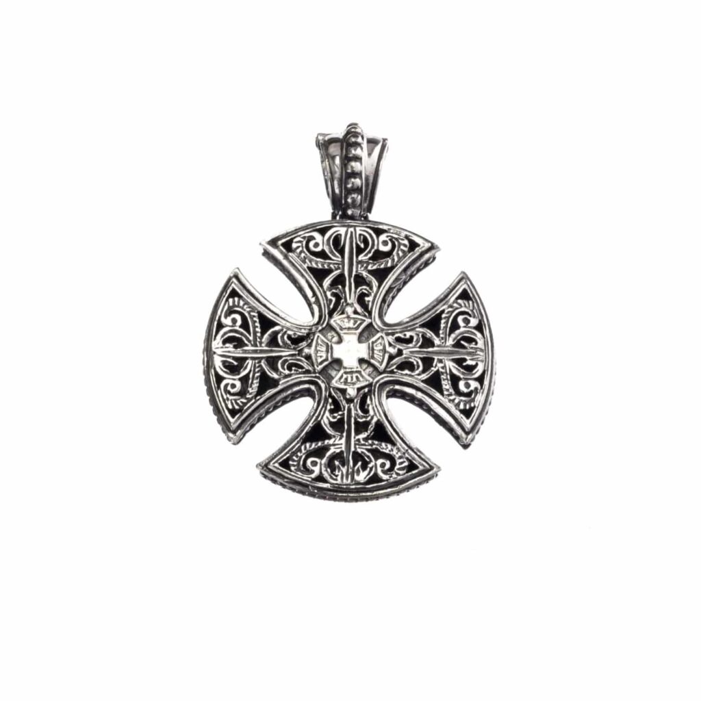Maltese Men’s Cross Pendant in Sterling Silver 925