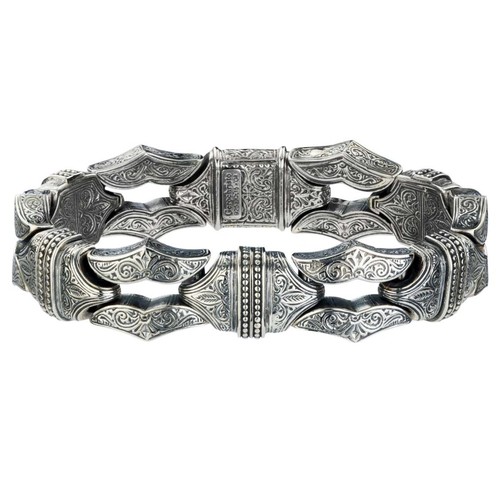 Men’s Minotaur Link Bracelet in Sterling Silver 925