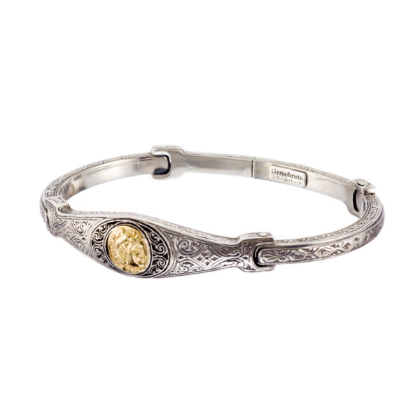 Alexander the Great Coin Bracelet in k18 Gold and Silver 6433