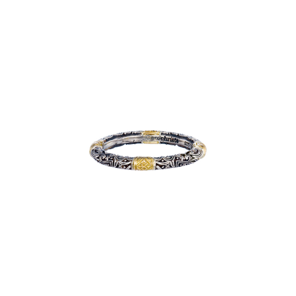 Band Ring 3mm in k18 Gold and Silver 925 20215-c