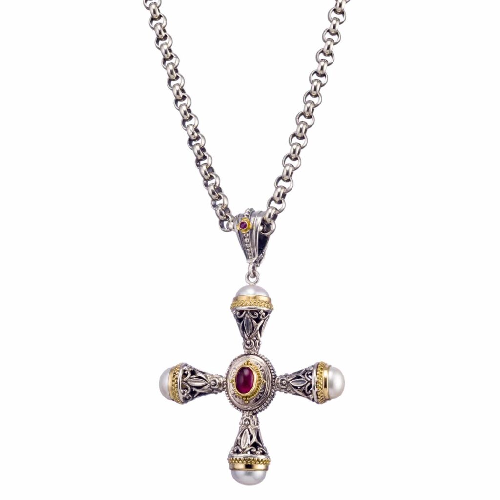 Pearl Cross Necklace