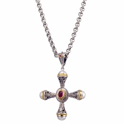 Pearl Cross Necklace