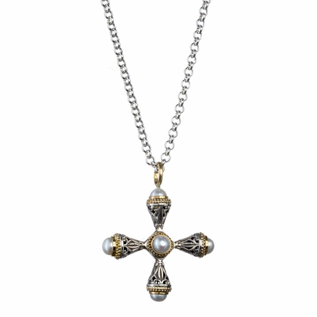 Pearl Cross Necklace