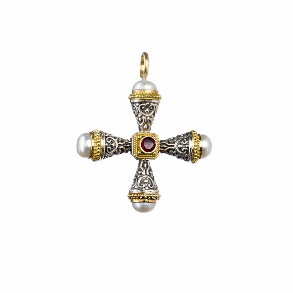 Cultured Pearl Cross necklace