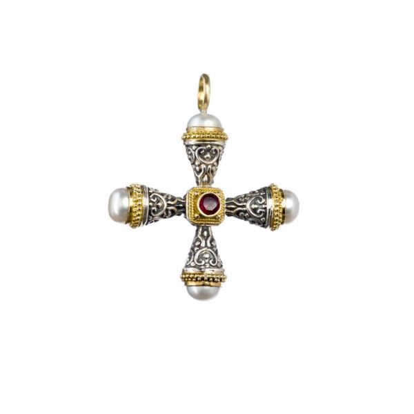 Cultured Pearl Cross necklace