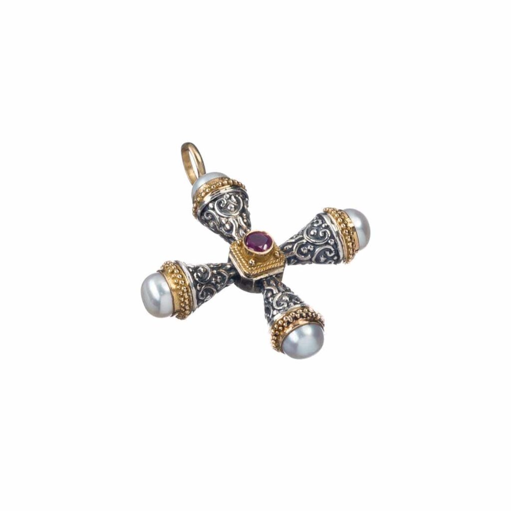 Cultured Pearl Cross necklace