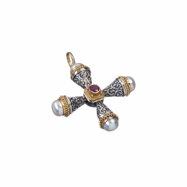 Cultured Pearl Cross necklace