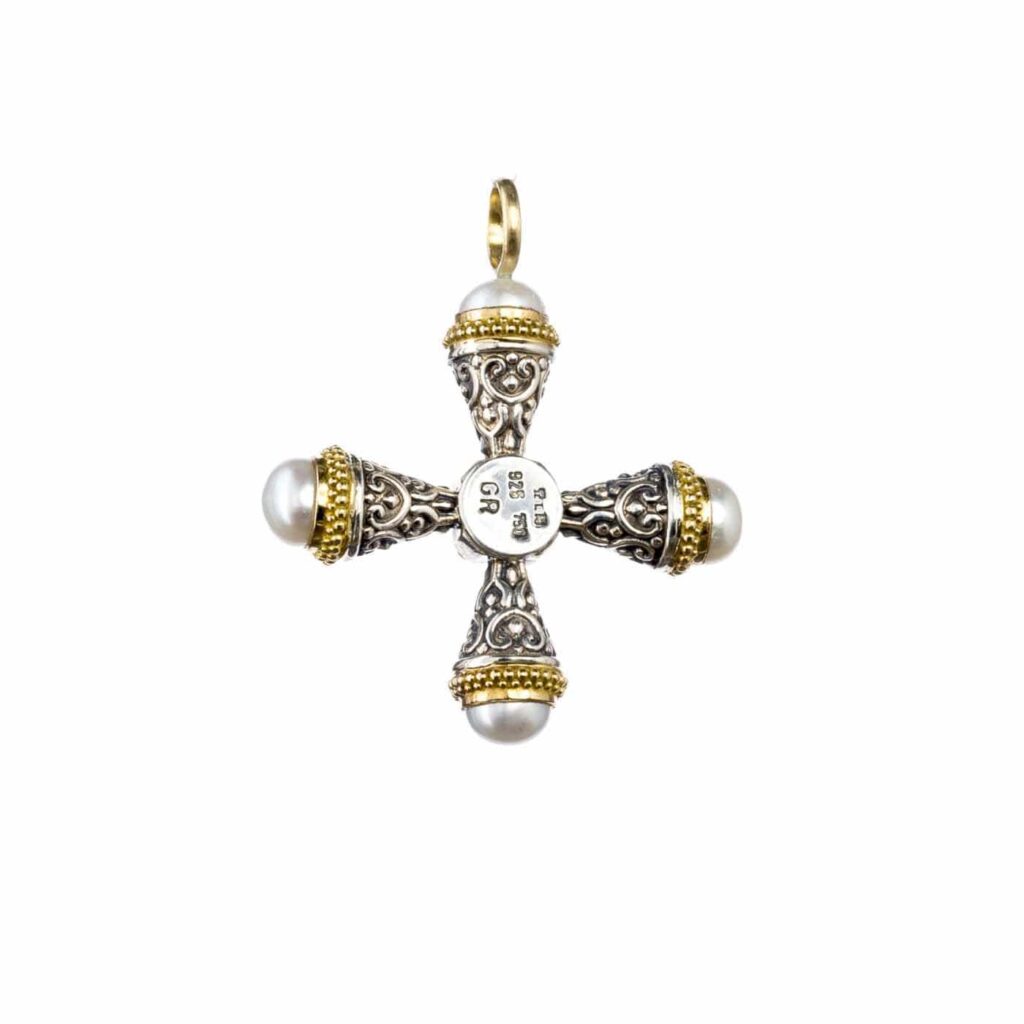 Cultured Pearl Cross pendant