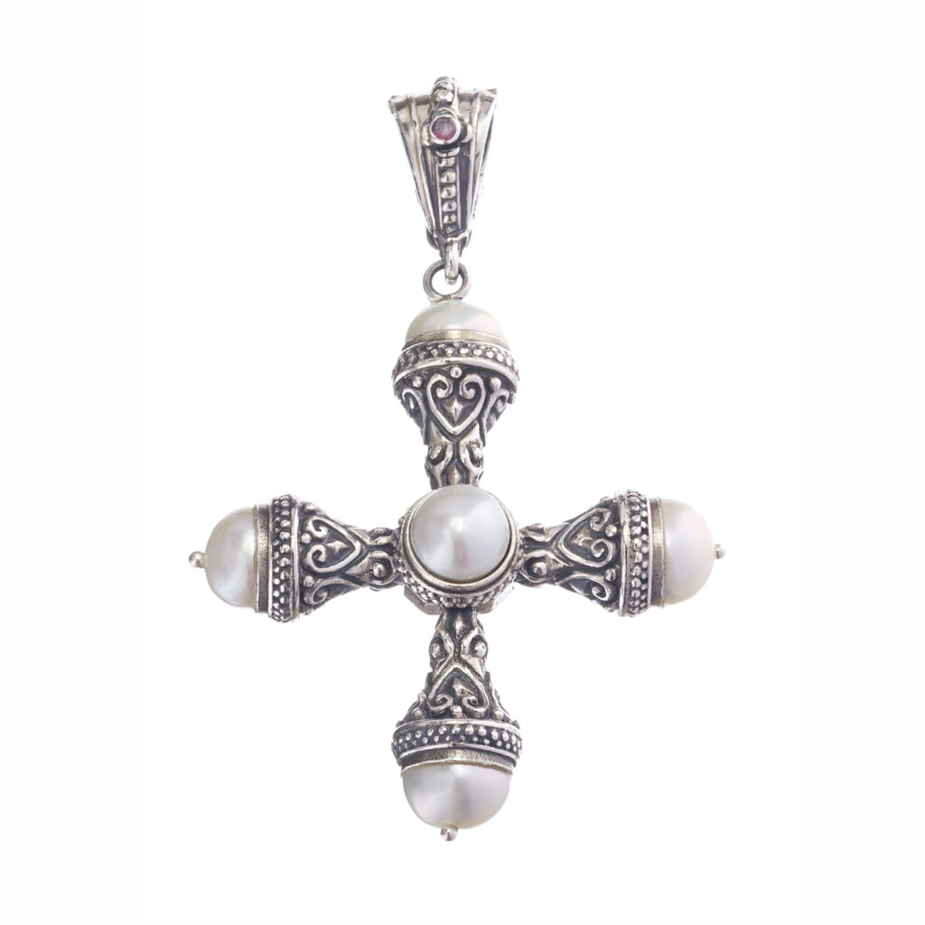 Cross Pearl Pendant