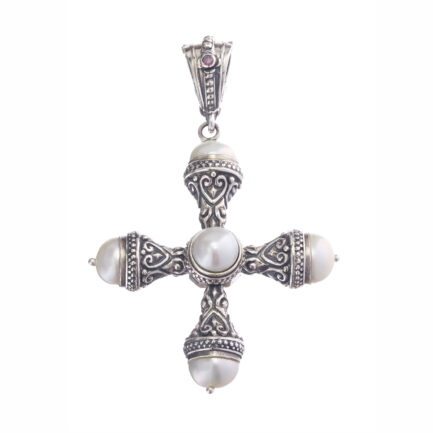Cross Pearl Pendant