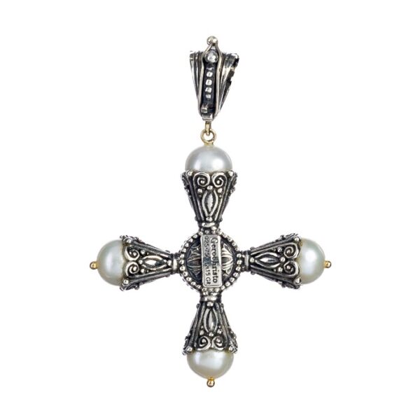Pearls Cross Pendant