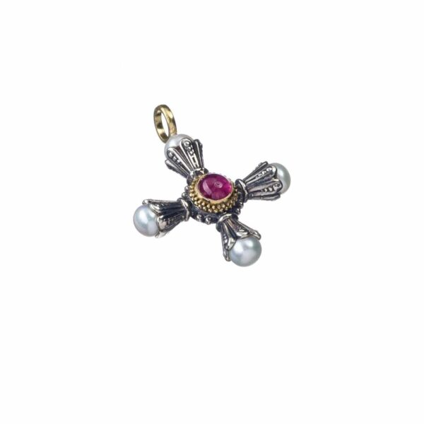 Pearls Cross Pendant