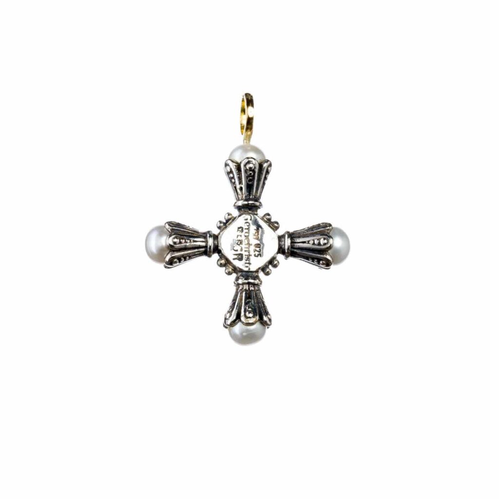Pearls Cross Pendant