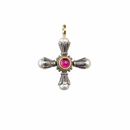 Pearls Cross Pendant