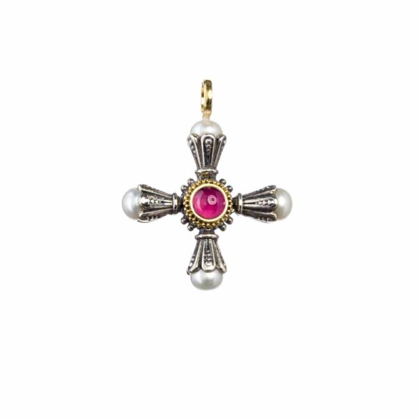 Pearls Cross Pendant