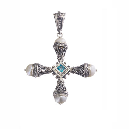 Freshwater Pearls Cross Pendant