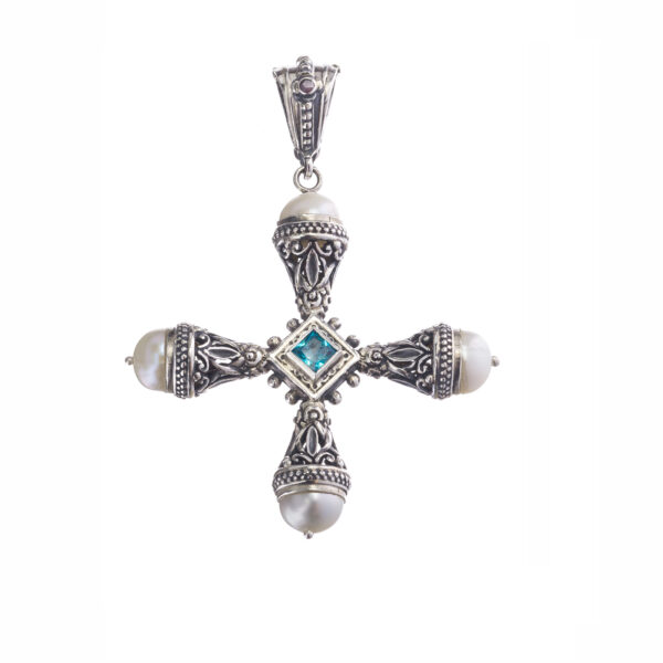 Freshwater Pearls Cross Pendant