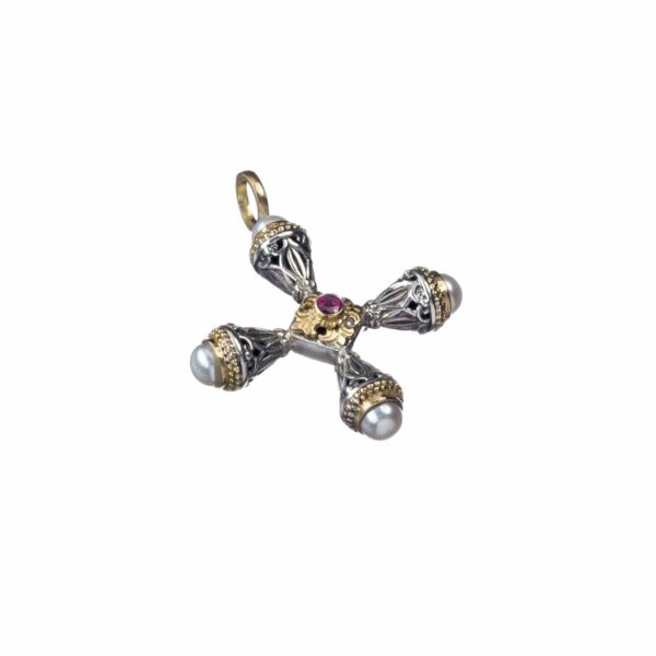 Pearls Cross Necklace