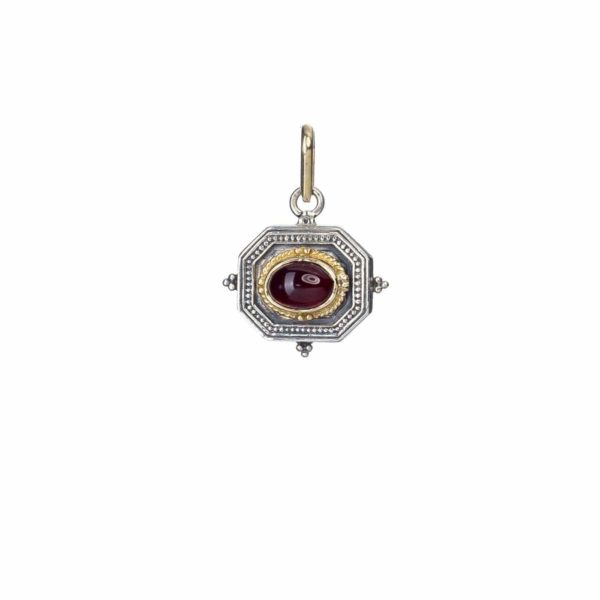 Byzantine Pendant Pearls for Ladies Yellow Gold k18 and Silver 925