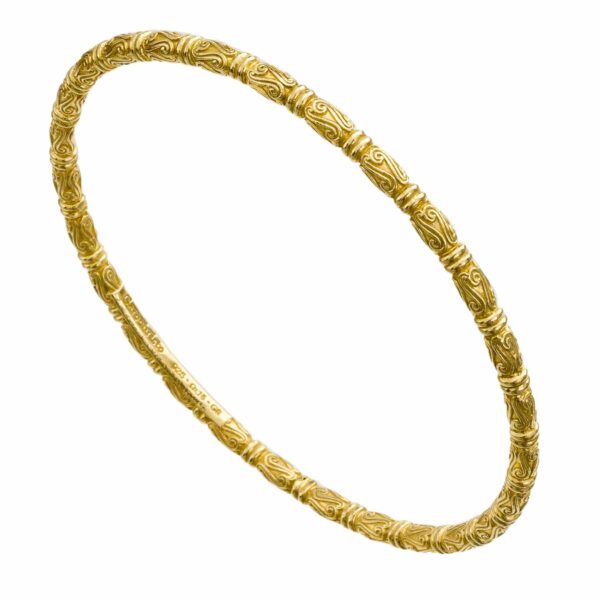 Bangle Bracelet in Gold plated Sterling Silver 6523GP