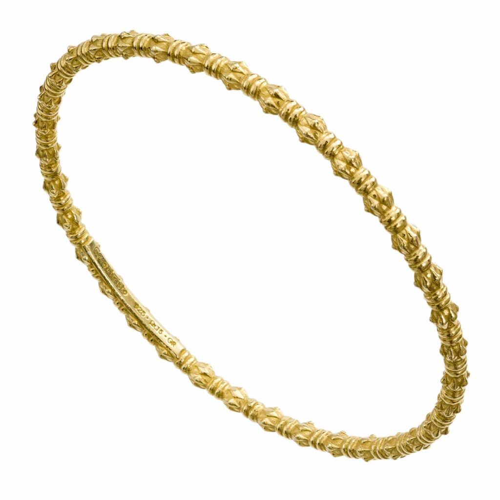 Bangle Bracelet in Gold plated Sterling Silver 6527GP