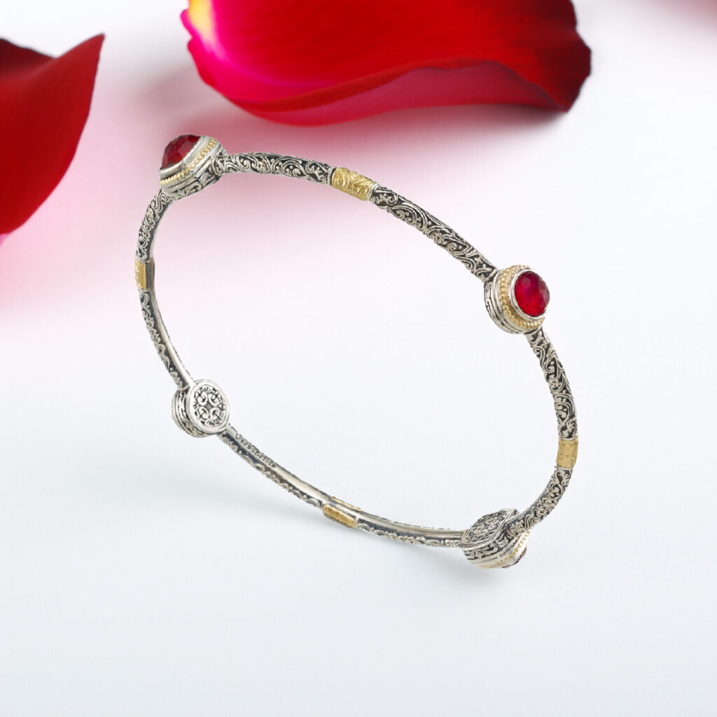 Bangle Bracelet in k18 Gold and Silver 6494 c