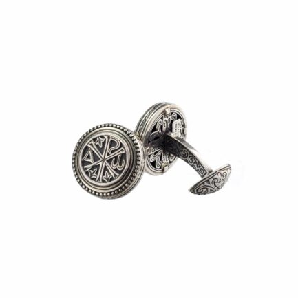 Chi Rho Byzantine Cufflinks in Silver 7008