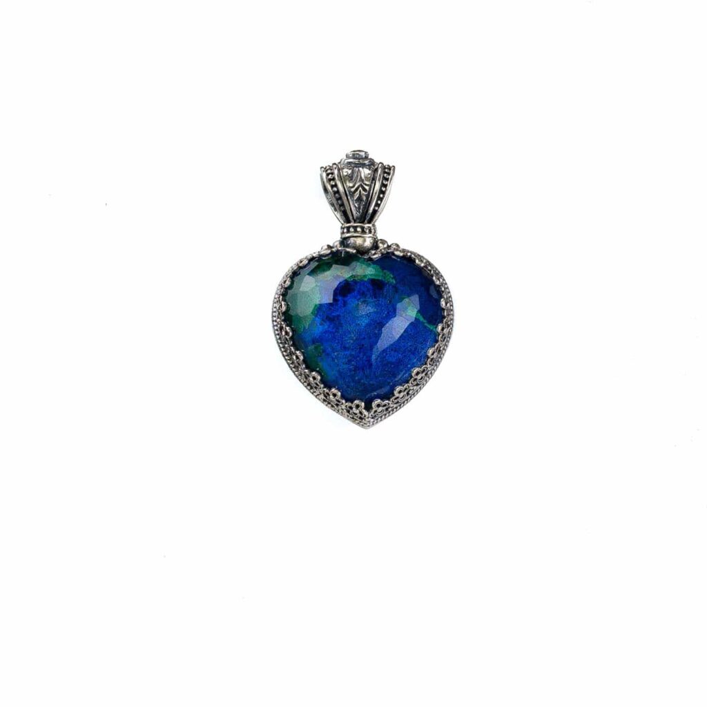 Heart Color Pendant in Silver 925 3268C azurite