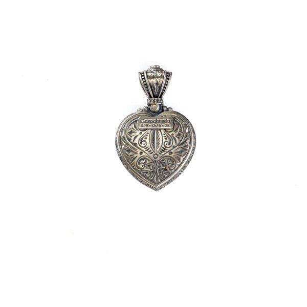 Heart Color Pendant in Silver 925 3268C -back
