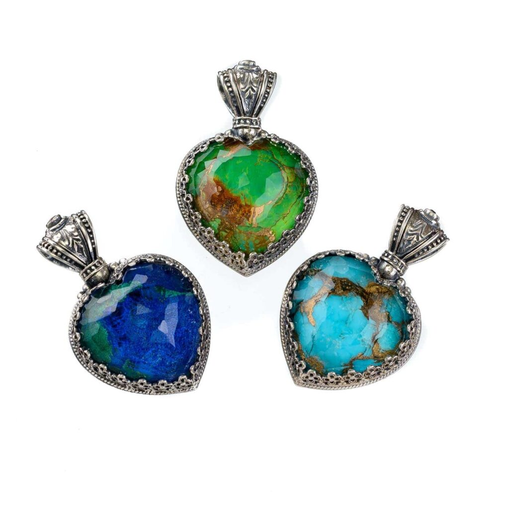 Heart Color Pendant in Silver 925 3268C c