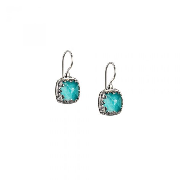 Colors Square small Earrings in Sterling Silver 925 for Women’s