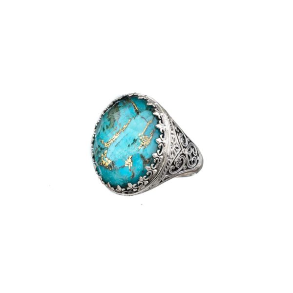 Oval Color Ring in Sterling Silver 925