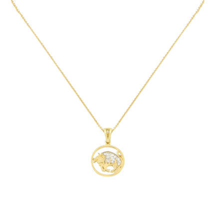 Taurus Gold Zodiac sign Taurus Necklace Charms k14