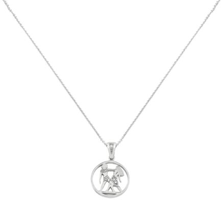 Gemini Zodiac Gold sign Necklace Charms k14