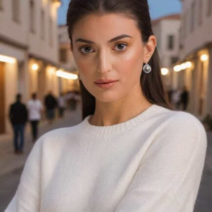 Round Earrings in k18 Gold