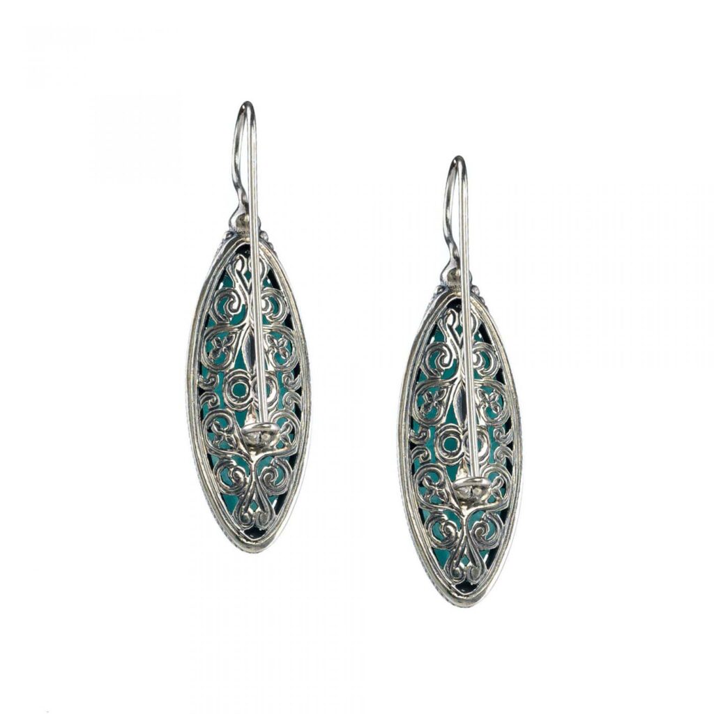 Navette Color Earrings in Silver 925 back
