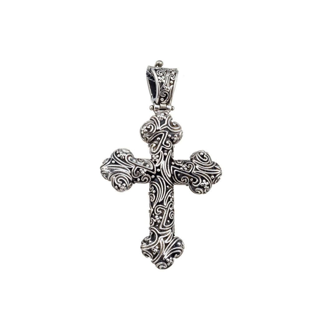 Men’s Byzantine Cross Pendant in Sterling Silver 925