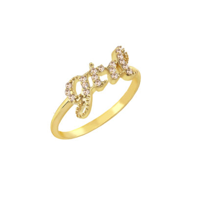 Girl Name Ring for Girls k14 Yellow Gold