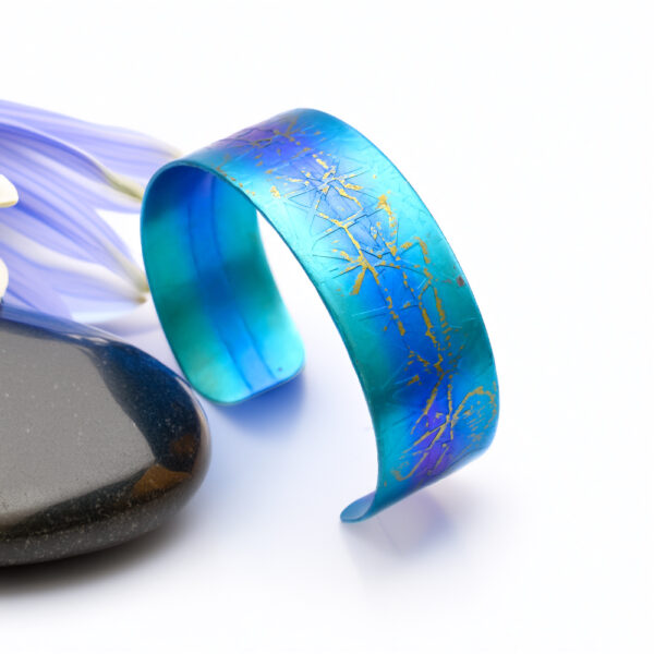 Anodized Titanium wide Cuff Bracelets B152962-GIA