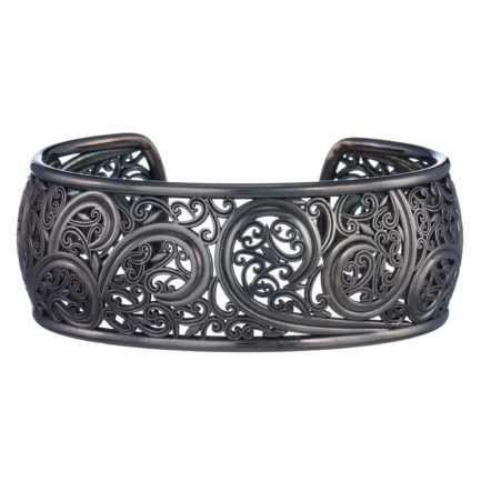 Cuff Bracelet Sterling Silver in oxidized 925 for Women’s