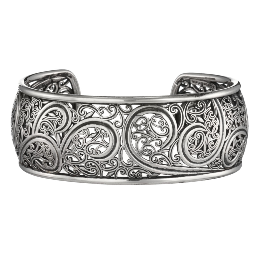 Cuff Bracelet Sterling Silver in oxidized 925 for Women’s