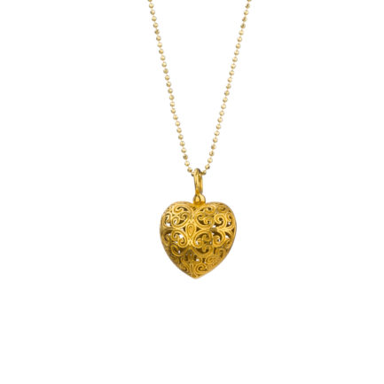 Heart Small Pendant in Gold plated silver 925