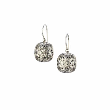 Cushion Earrings in oxidized silver 925