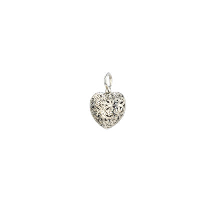 Heart Pendant in oxidized silver 925