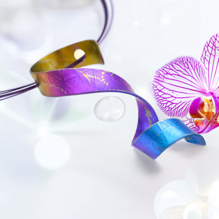 Anodized Titanium Twisted Pendant N153091-GIA