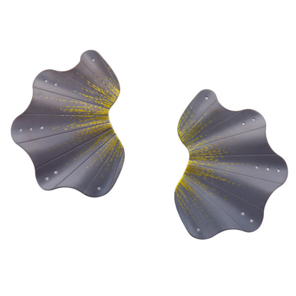 Dragon wings Earrings in Titanium E1528931